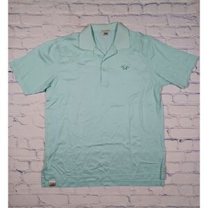 Peter Millar Shirt‎ Mens L Green Polo Soft Cotton Short Sleeve